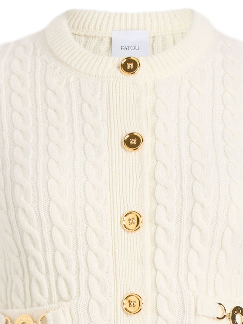 PATOU cable-knit buttoned cardigan outlook