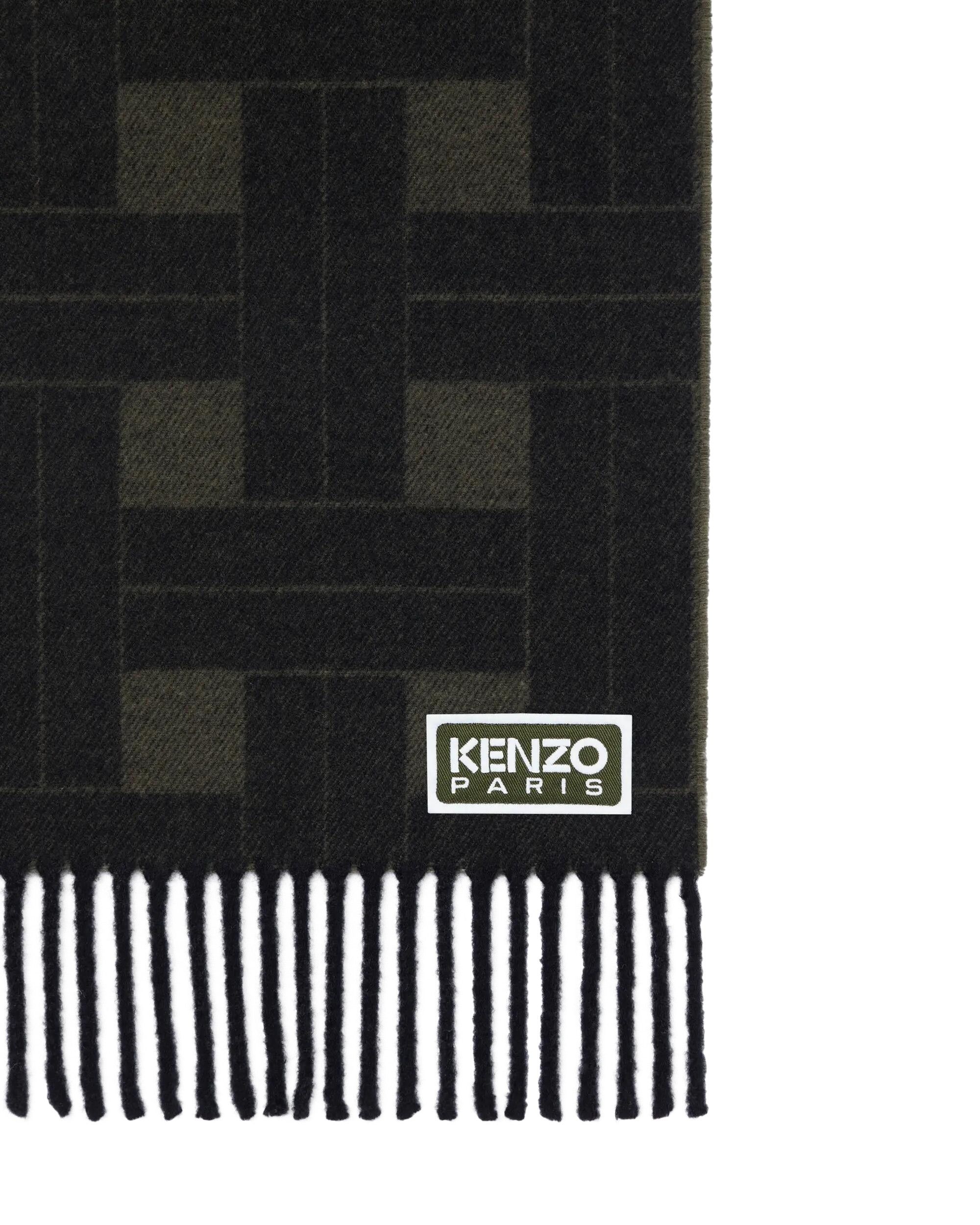 Kenzo Reversible Scarf 'Black/Dark Green' - 3