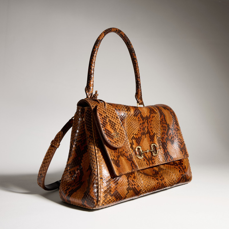 Paparazzo python medium top handle bag 5