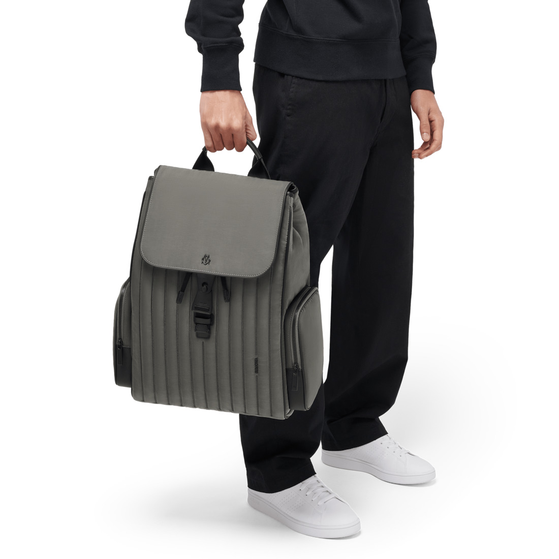Never Still - Nylon Flap Backpack Large - 7
