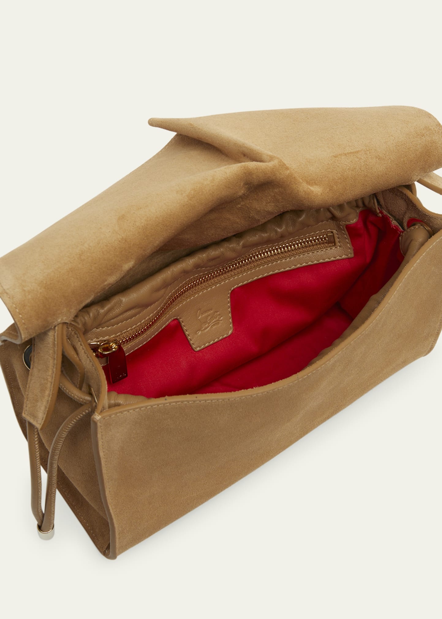 Baggy Small Shoulder Bag in Suede - 3
