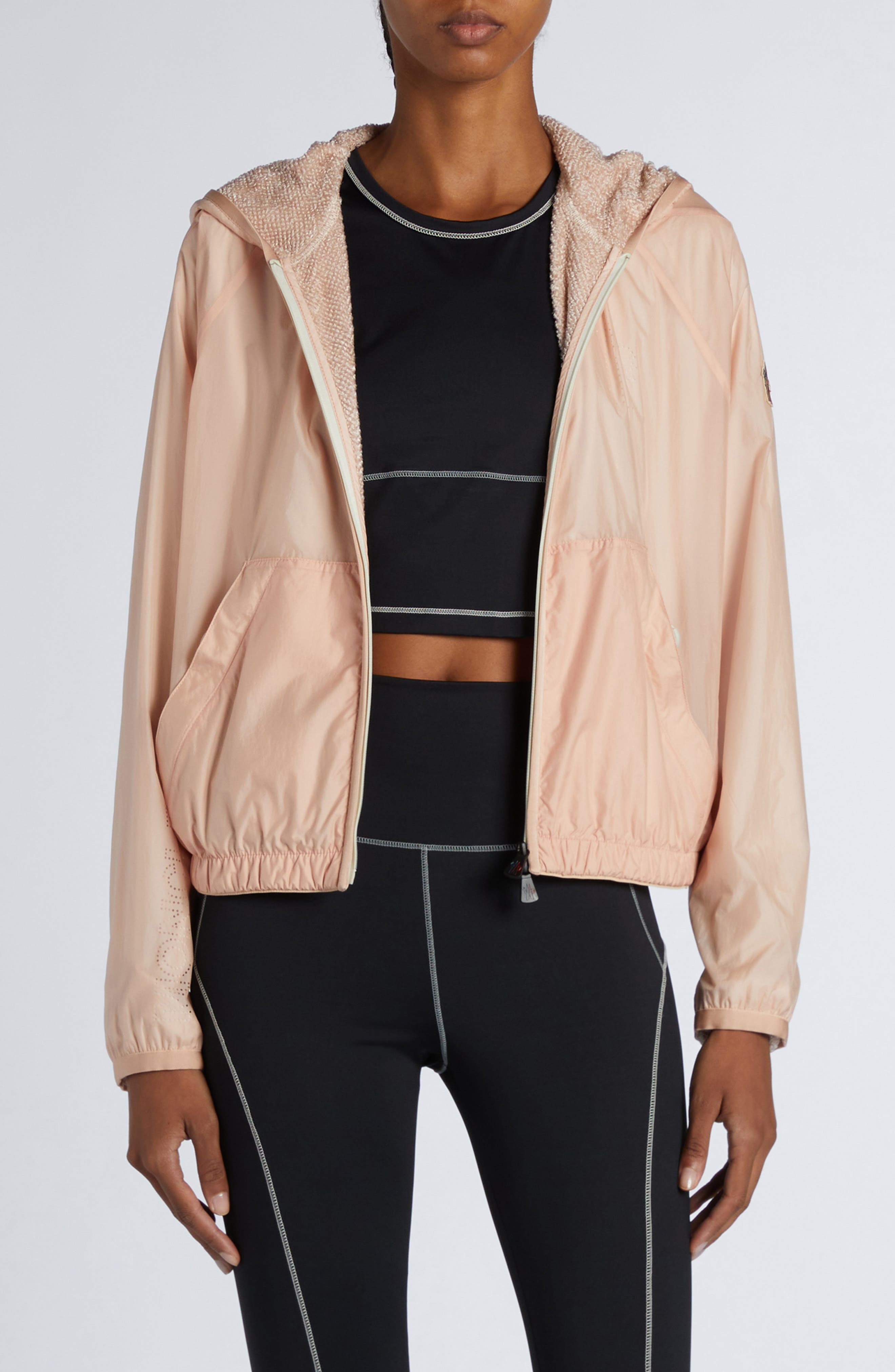 Moncler Grenoble Nylon Hooded Jacket in Mother Of Pearl at Nordstrom - 2
