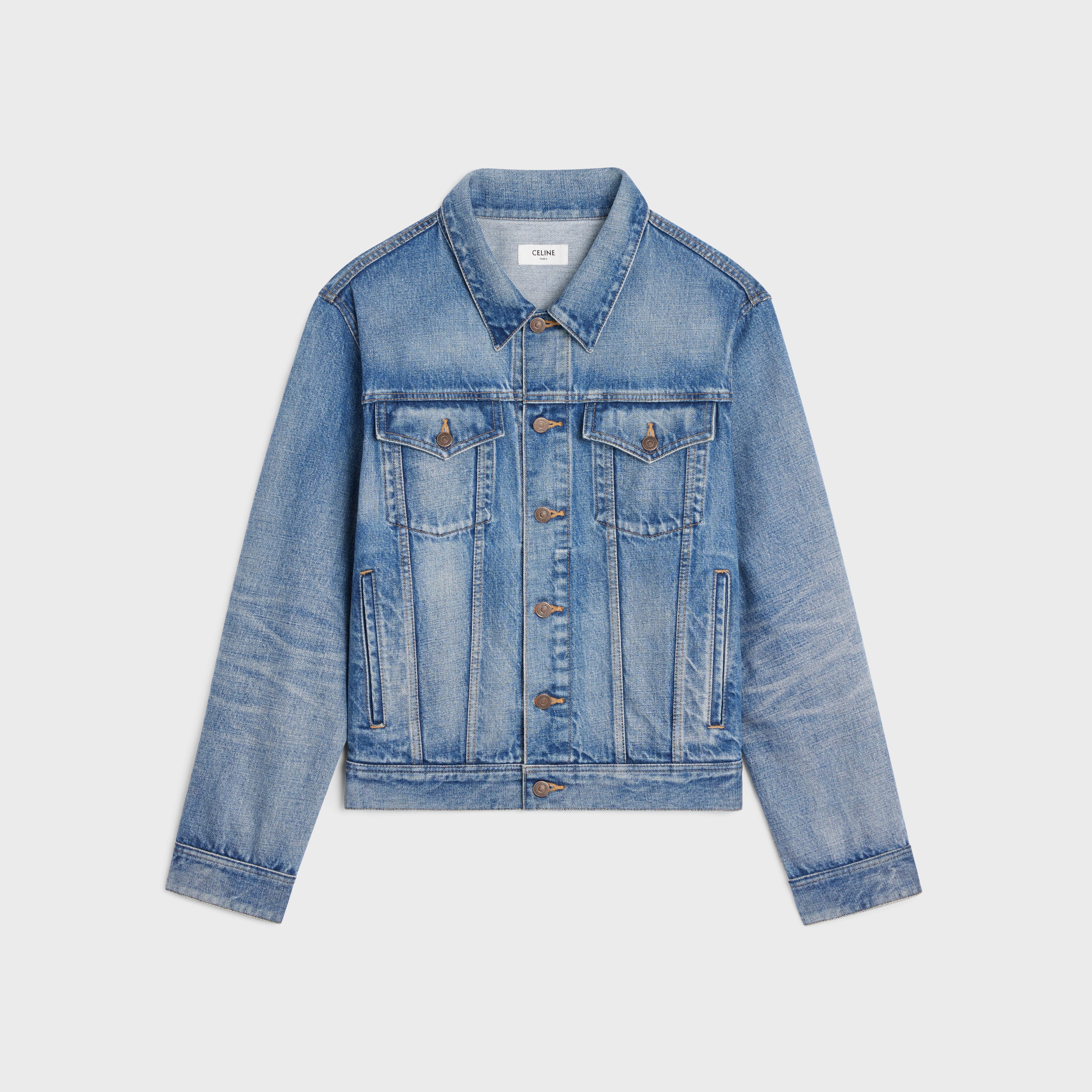 V-shaped trucker jacket in pismo wash denim - 4
