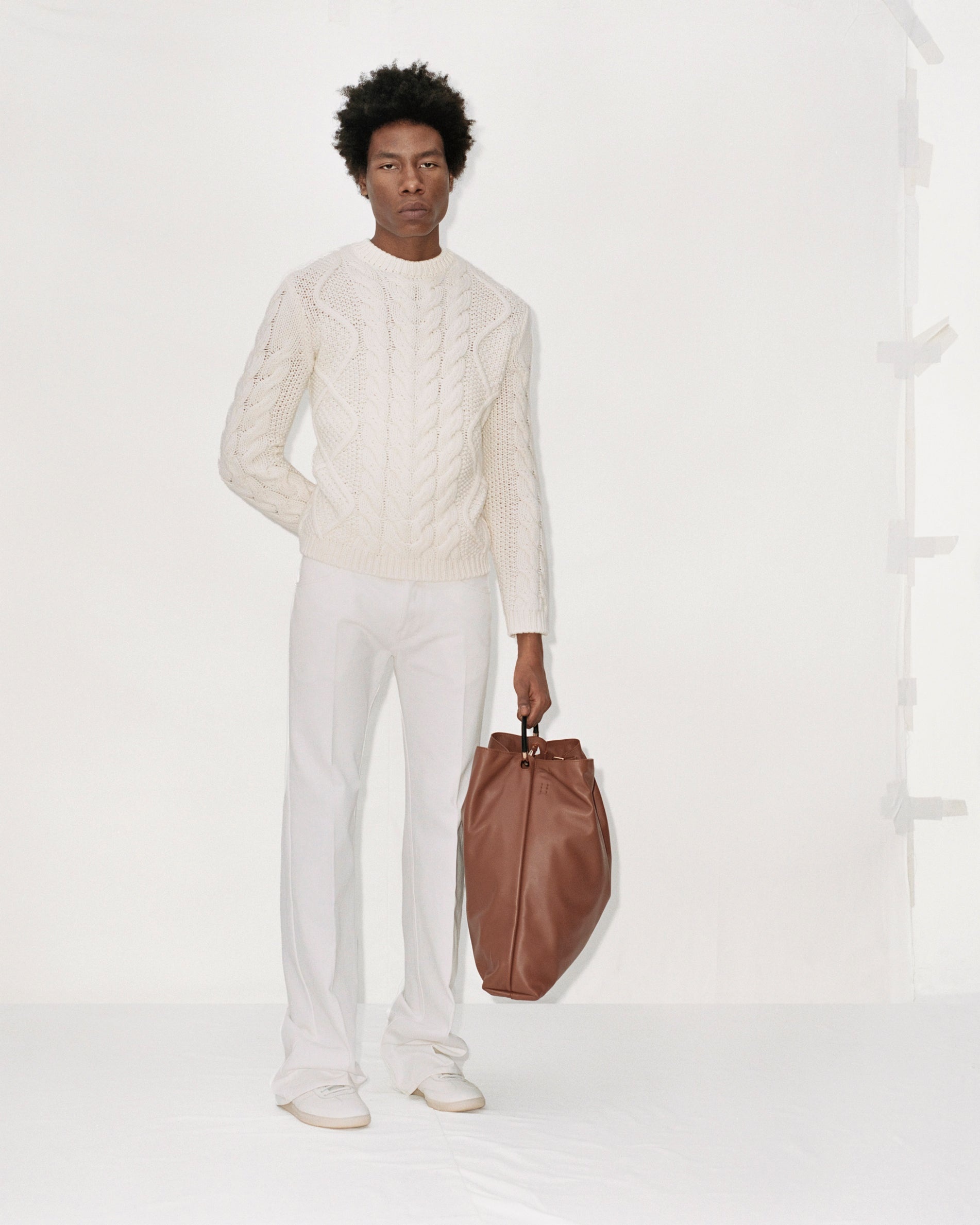 Preston Five Pocket Pant in White Organic Cotton Denim - 2