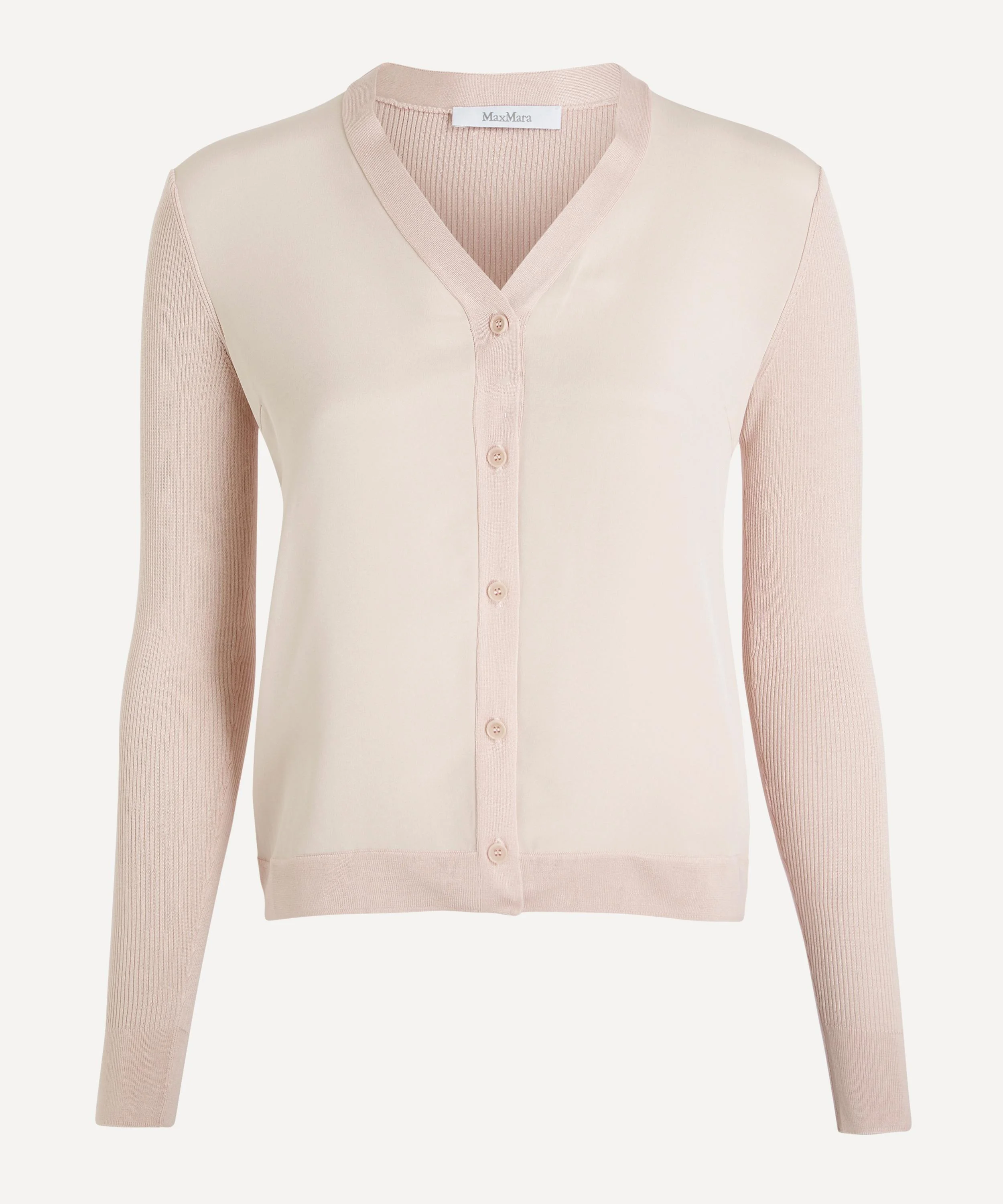 Pink Ninfee Cashmere-Silk Cardigan - 1