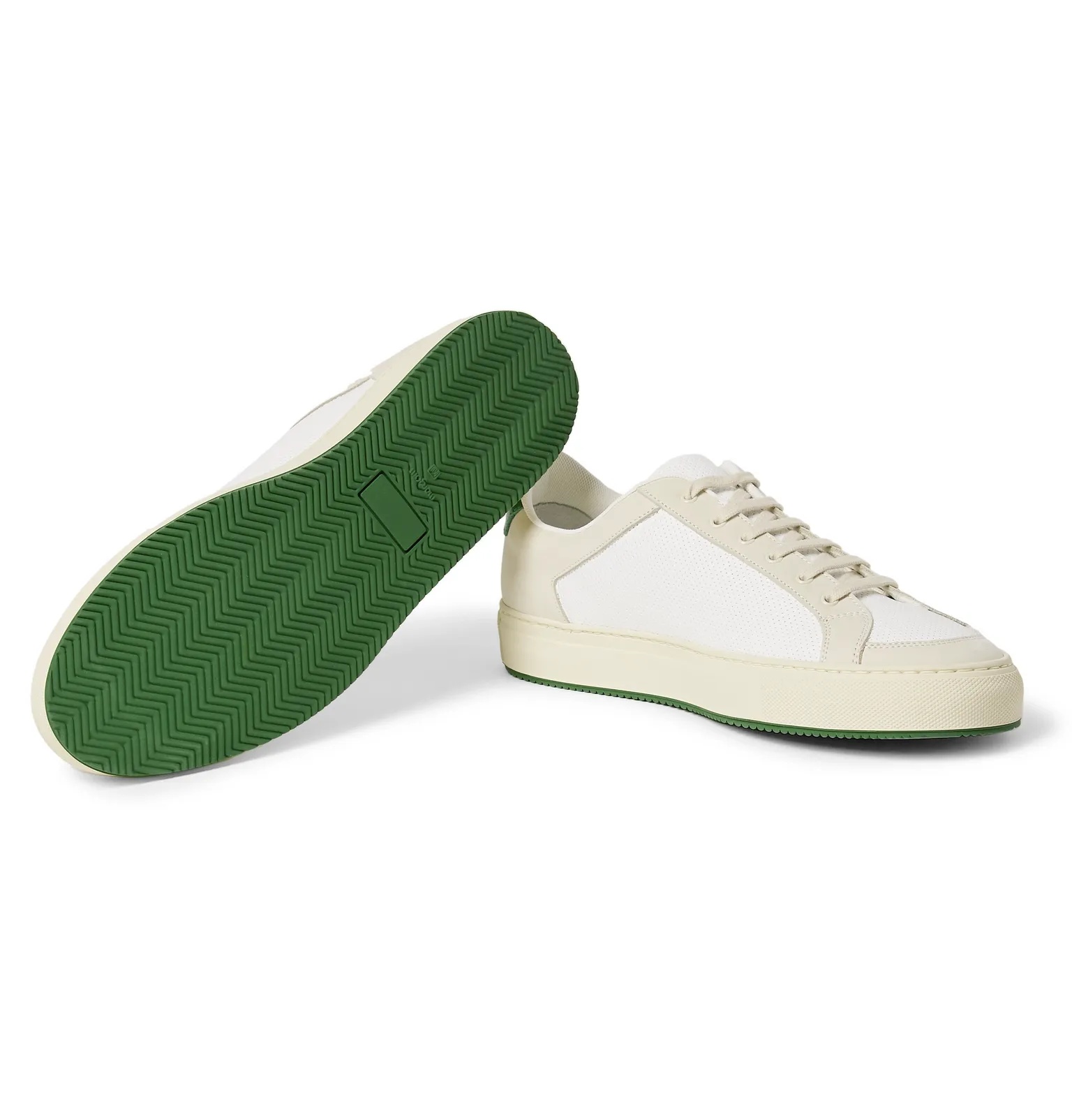 Retro '70s Perforated Leather and Nubuck Sneakers - 3