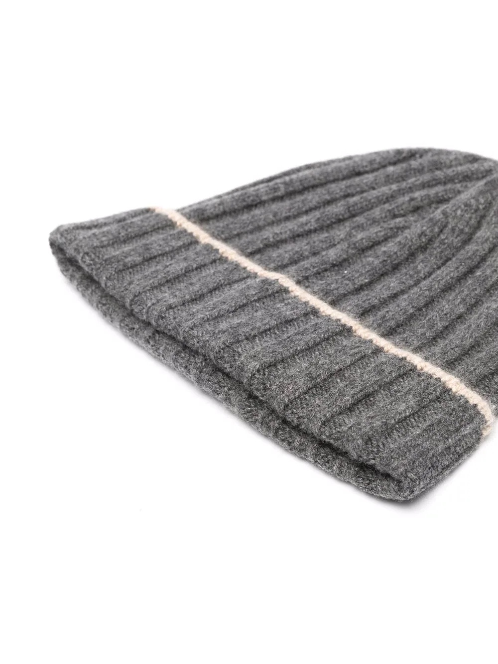 cashmere two-tone beanie - 2