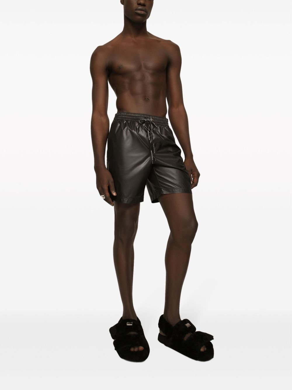 logo-print drawstring swim shorts - 2