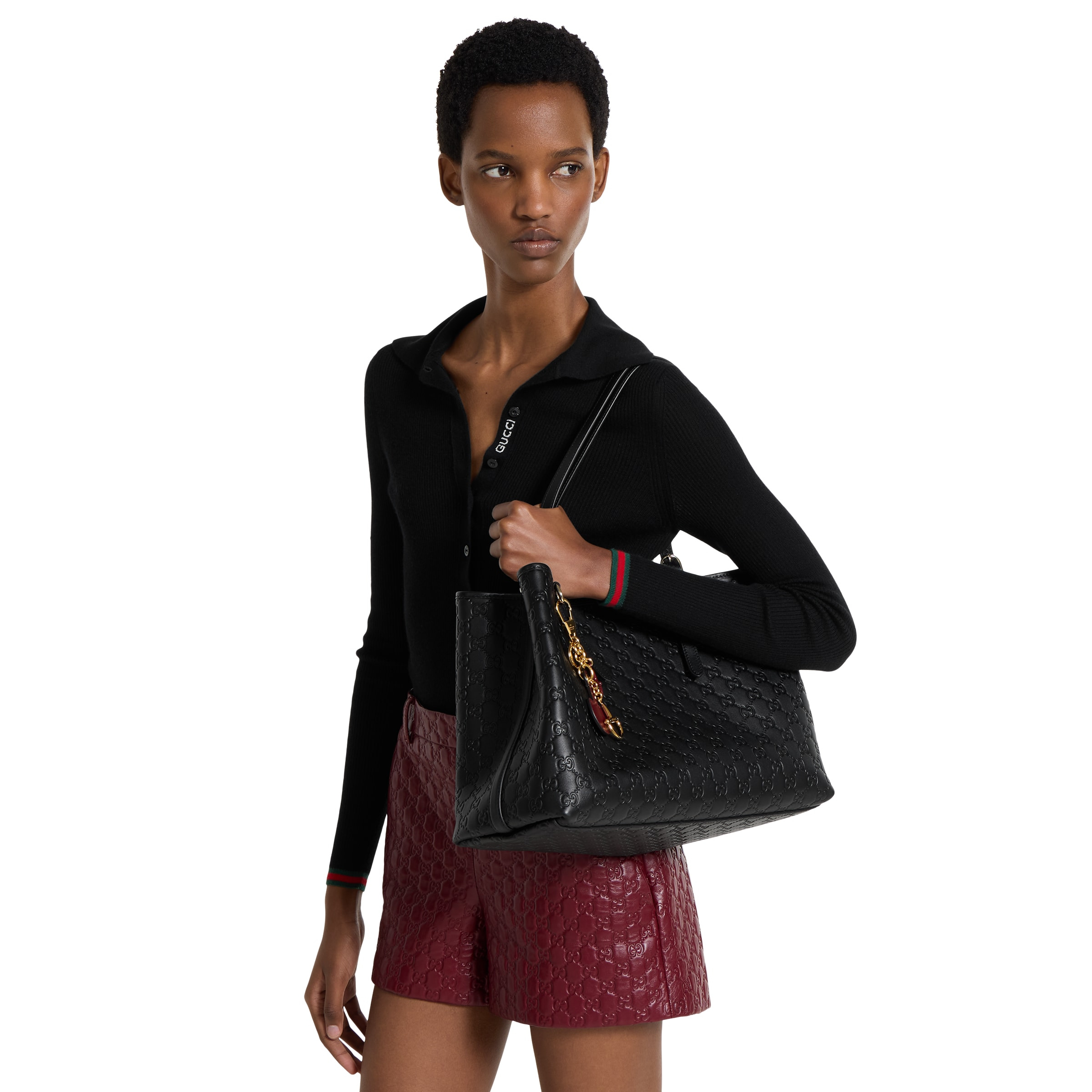 GG Emblem large tote bag - 3