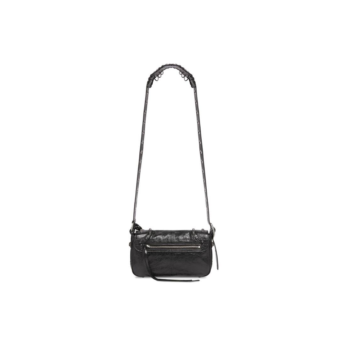 Men's Le Cagole Men Xs Flap Bag With Piercing in Black - 5