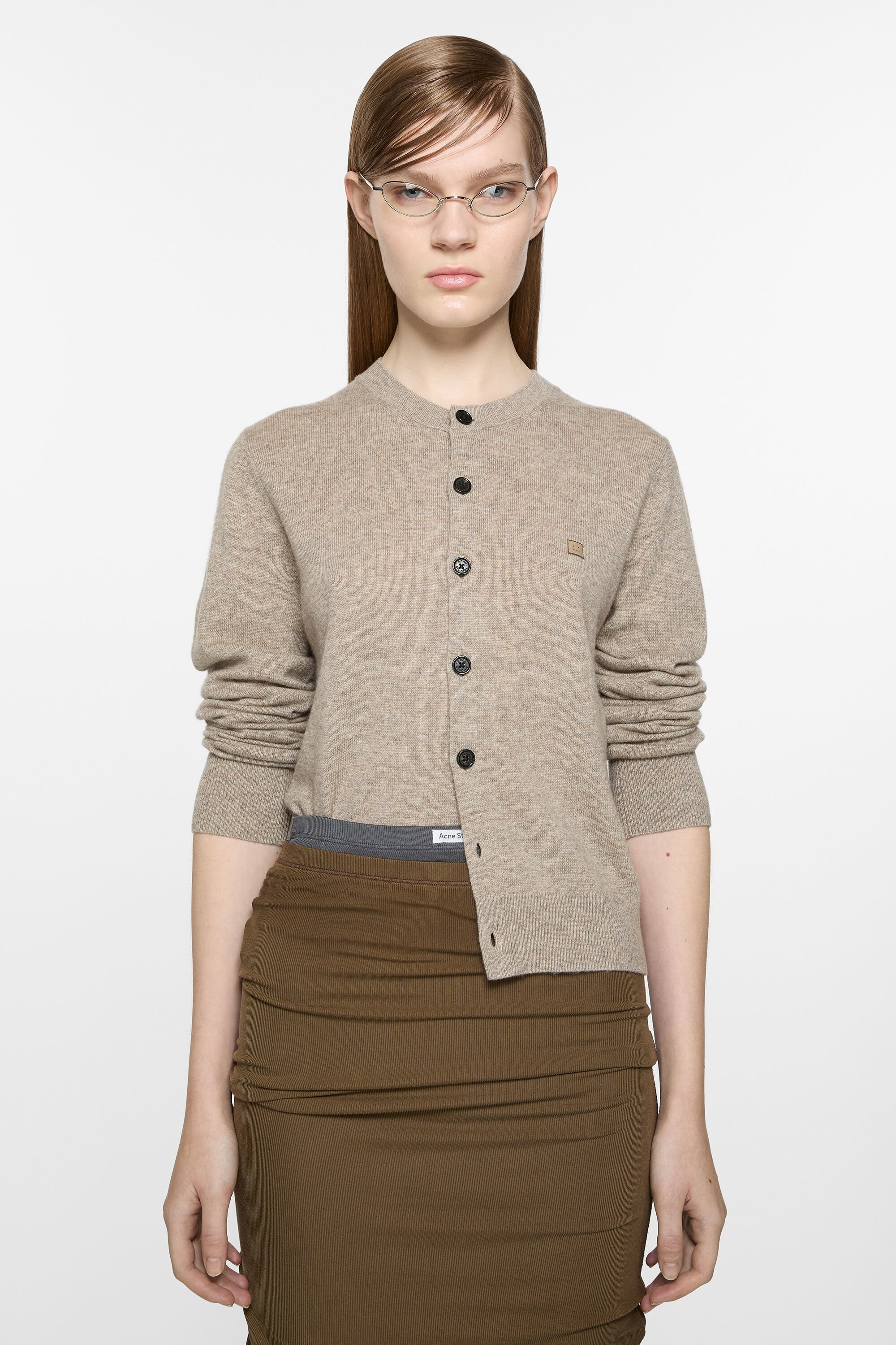 Cadigan yak wool - fitted fit - Greige melange - 2