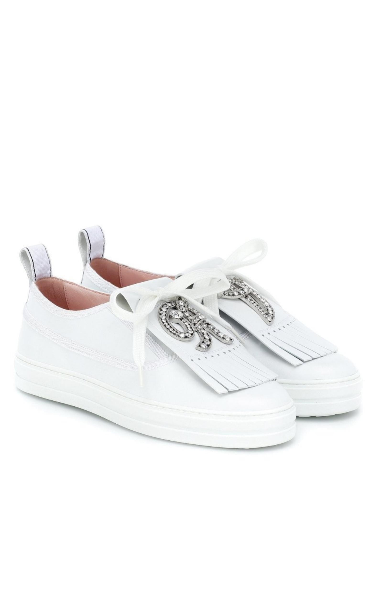 Call Me Vivier Leather Jewel Sneakers - 3