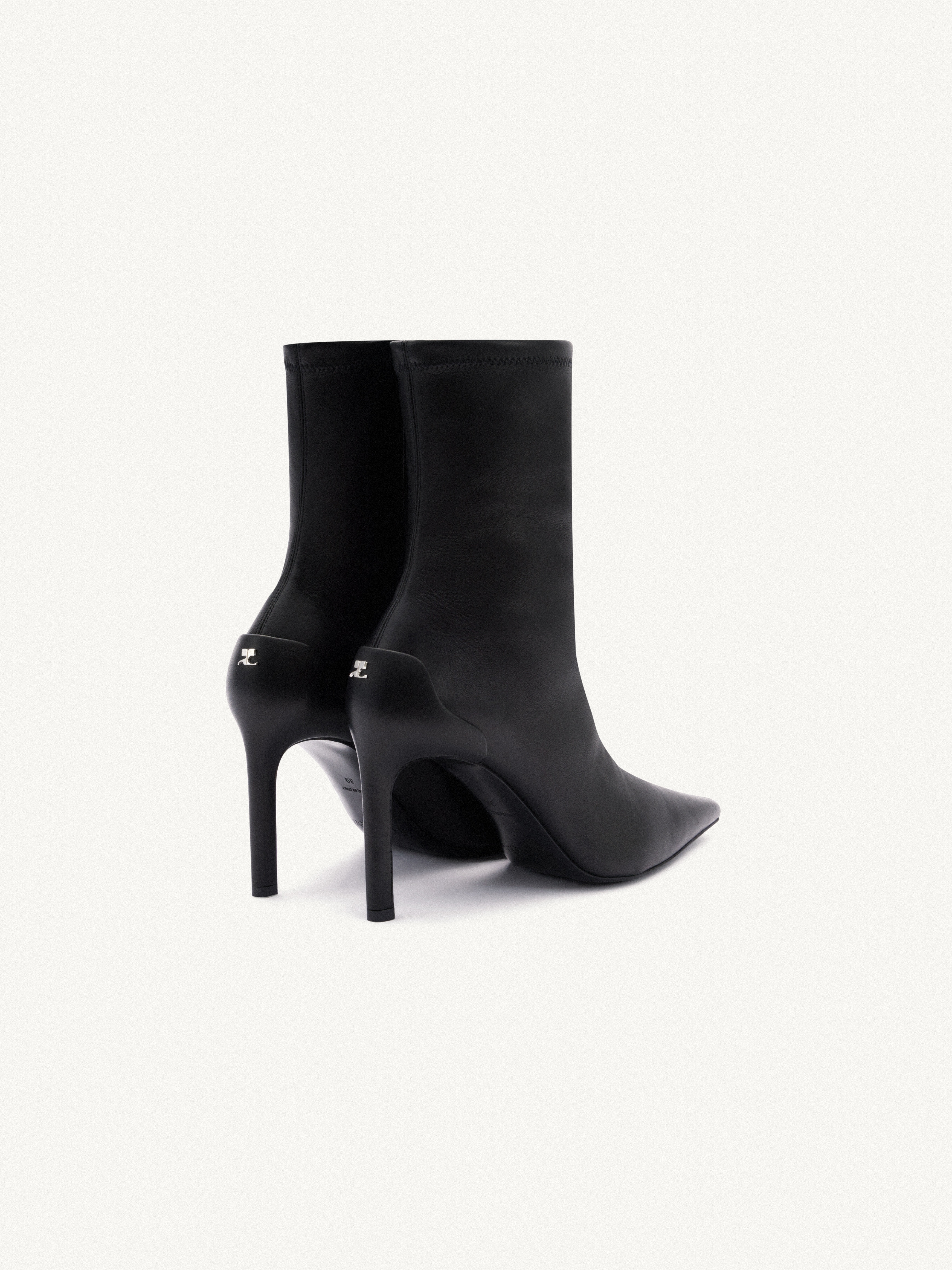 STILETTO LEATHER ANKLE BOOTS - 3