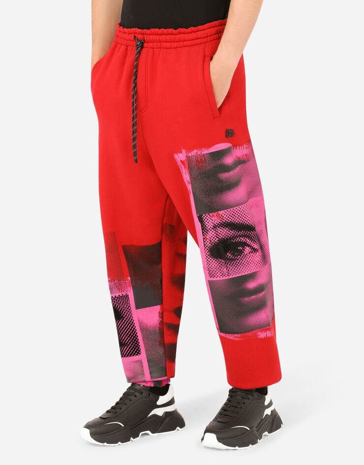 Jersey jogging pants with print - 5