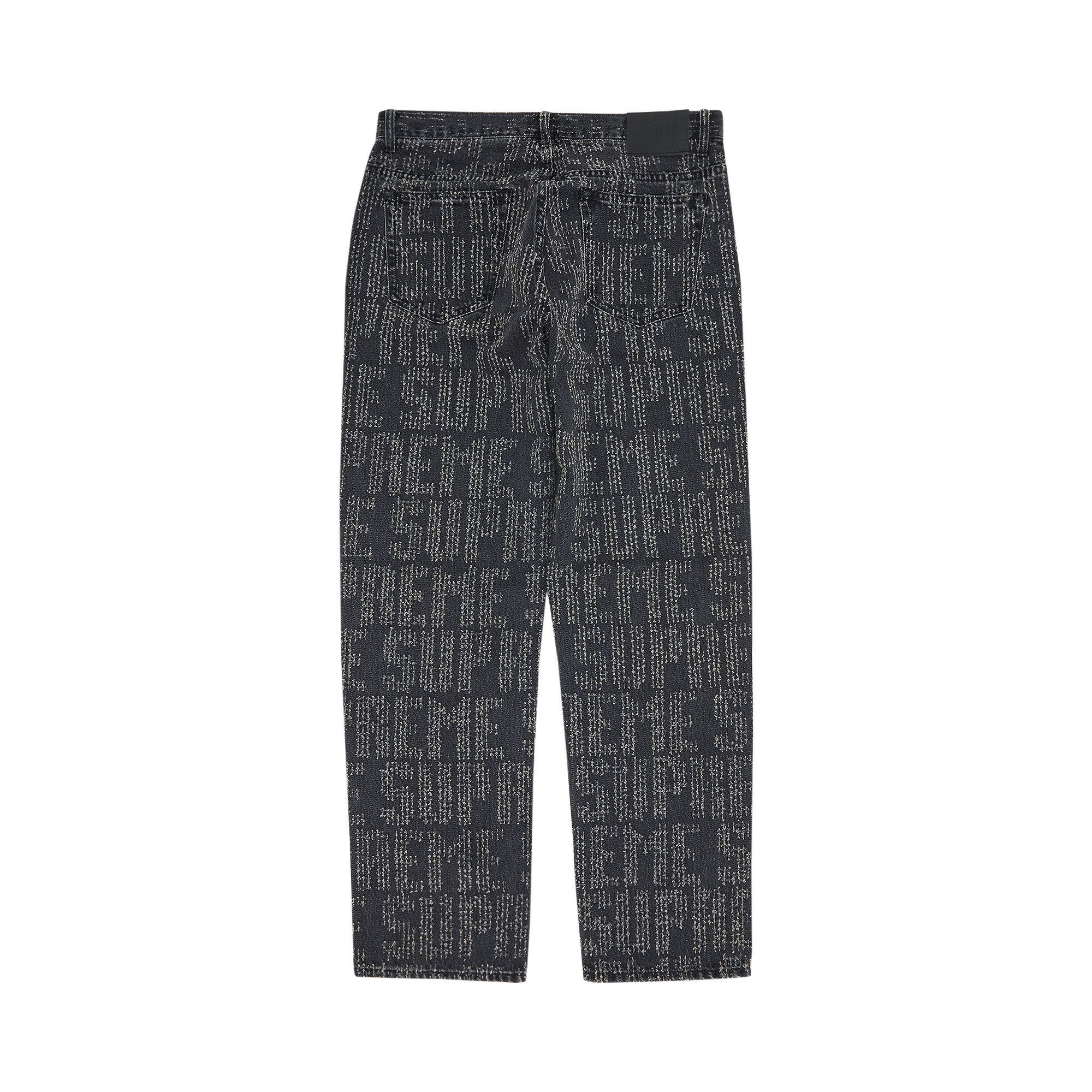 Supreme Needle Punch Regular Jean 'Washed Black' - 2