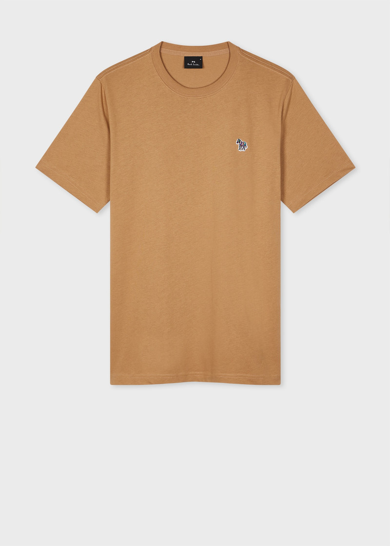Toffee Brown Organic Cotton Zebra Logo T-Shirt 1