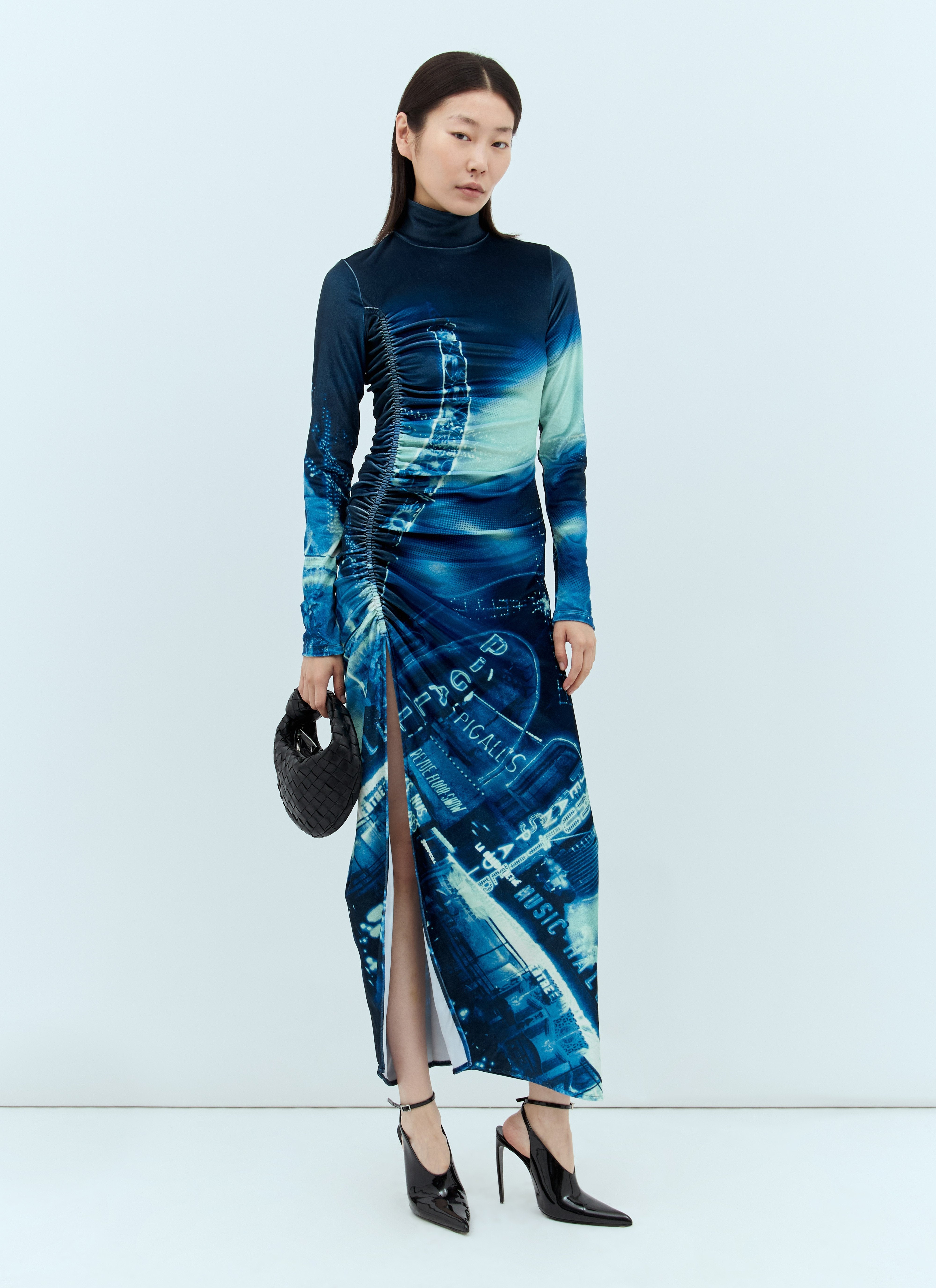Jean Paul Gaultier Women Pigalle Gathered Velvet Dress - 2