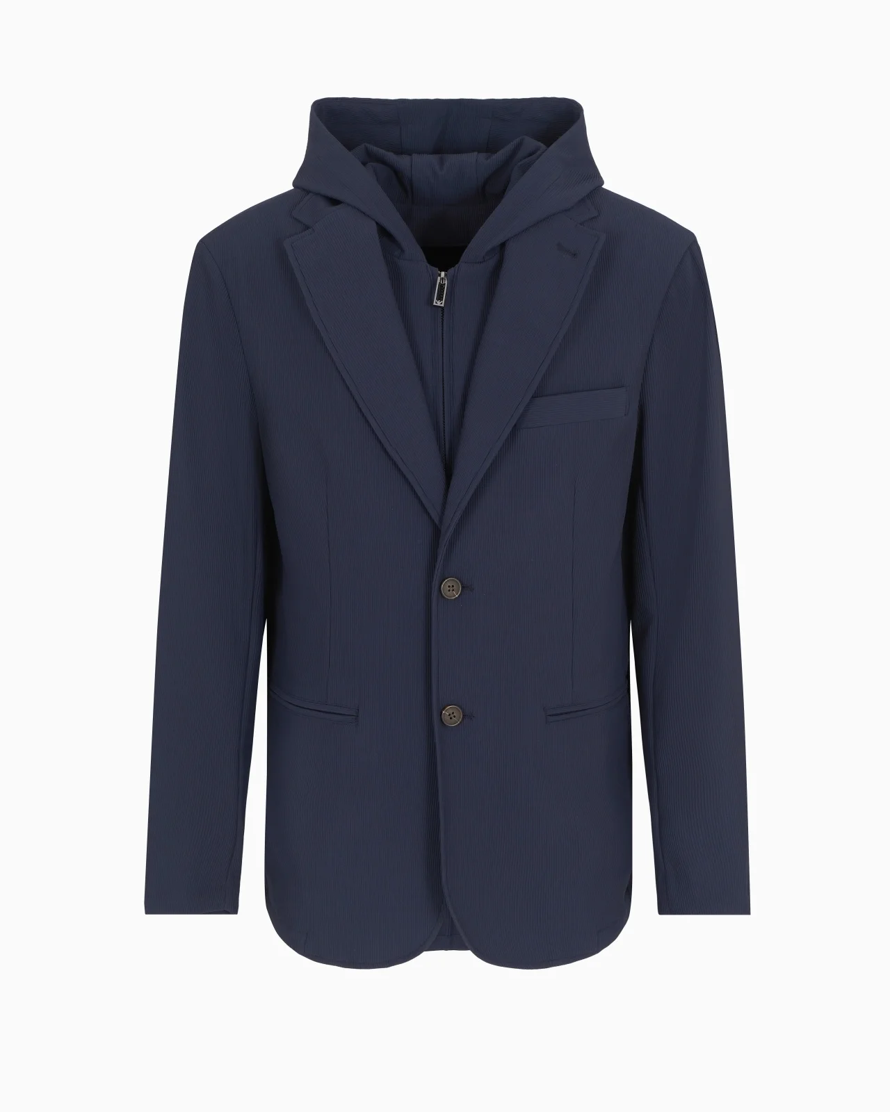 CANNETÉ STRETCH NYLON BLAZER WITH DETACHABLE INNER PANEL AND HOOD - 1