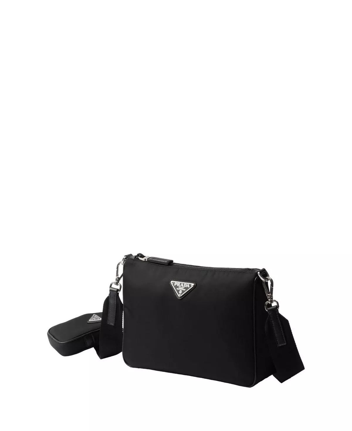 Re-Nylon and Saffiano Leather Shoulder Bag - 4