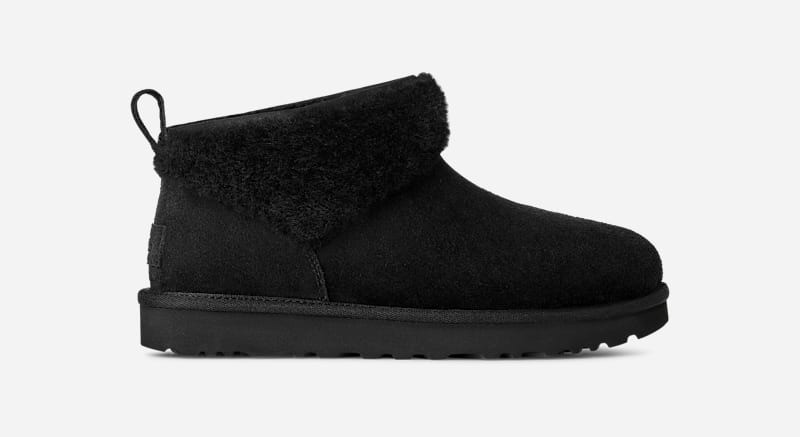 ® Women's Classic Ultra Mini Snugscape Suede Classic Boots in Black 1