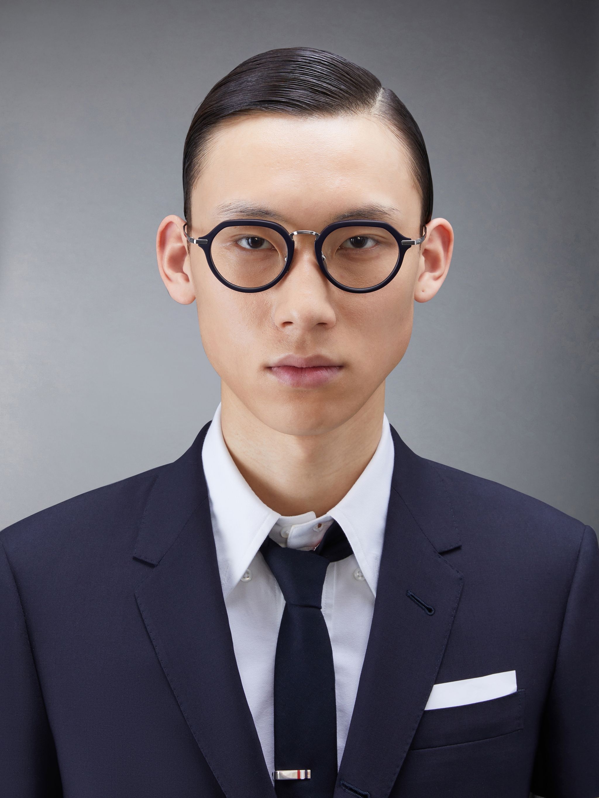 ROUND EYEGLASSES IN ACETATE AND TITANIUM - 2