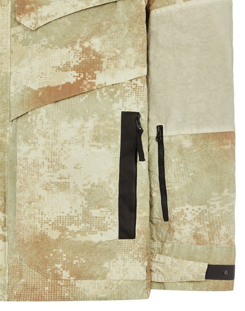 438E1 DISSOLVING GRID CAMO ON ECONYL® REGENERATED NYLON ECRU 5