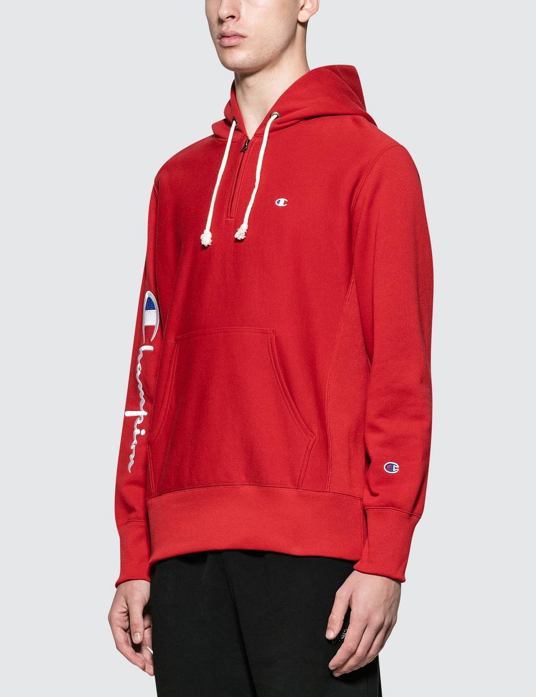 Sleeve Logo Half Zip Hoodie - 2