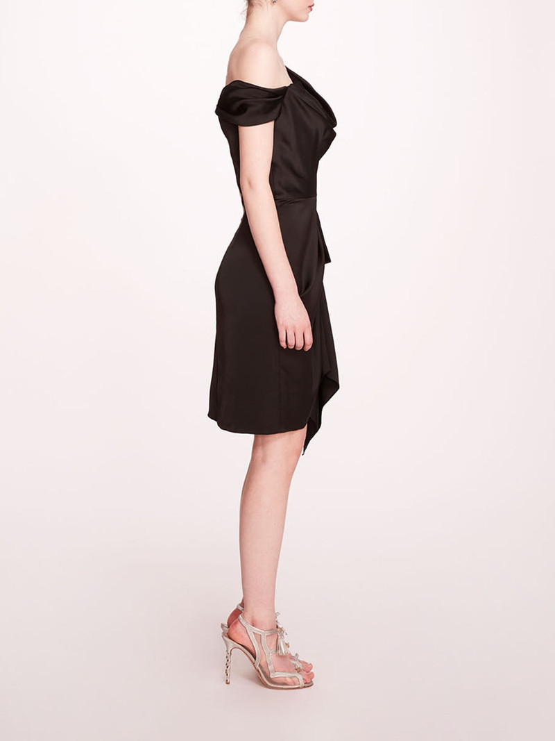 Marchesa ASYMMETRICAL SATIN MINI DRESS outlook