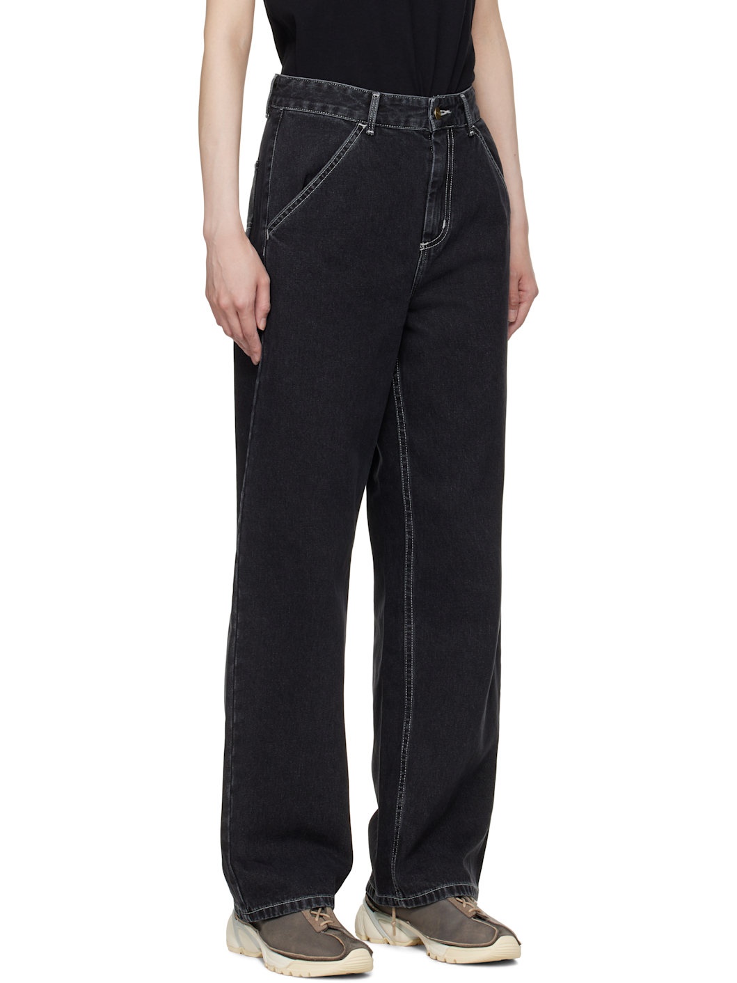 Black Simple Jeans - 2