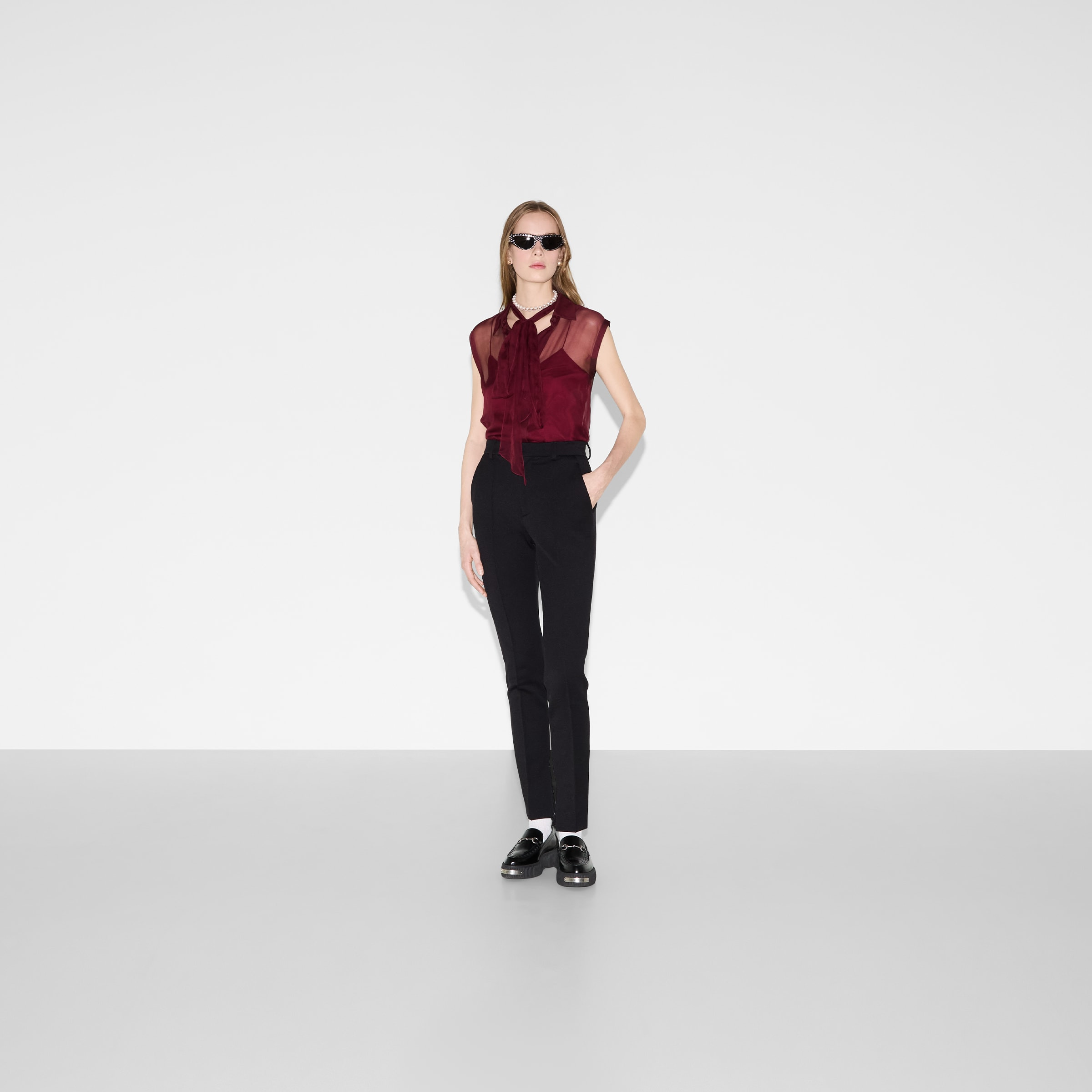 Cotton jersey pants with embroidery - 2