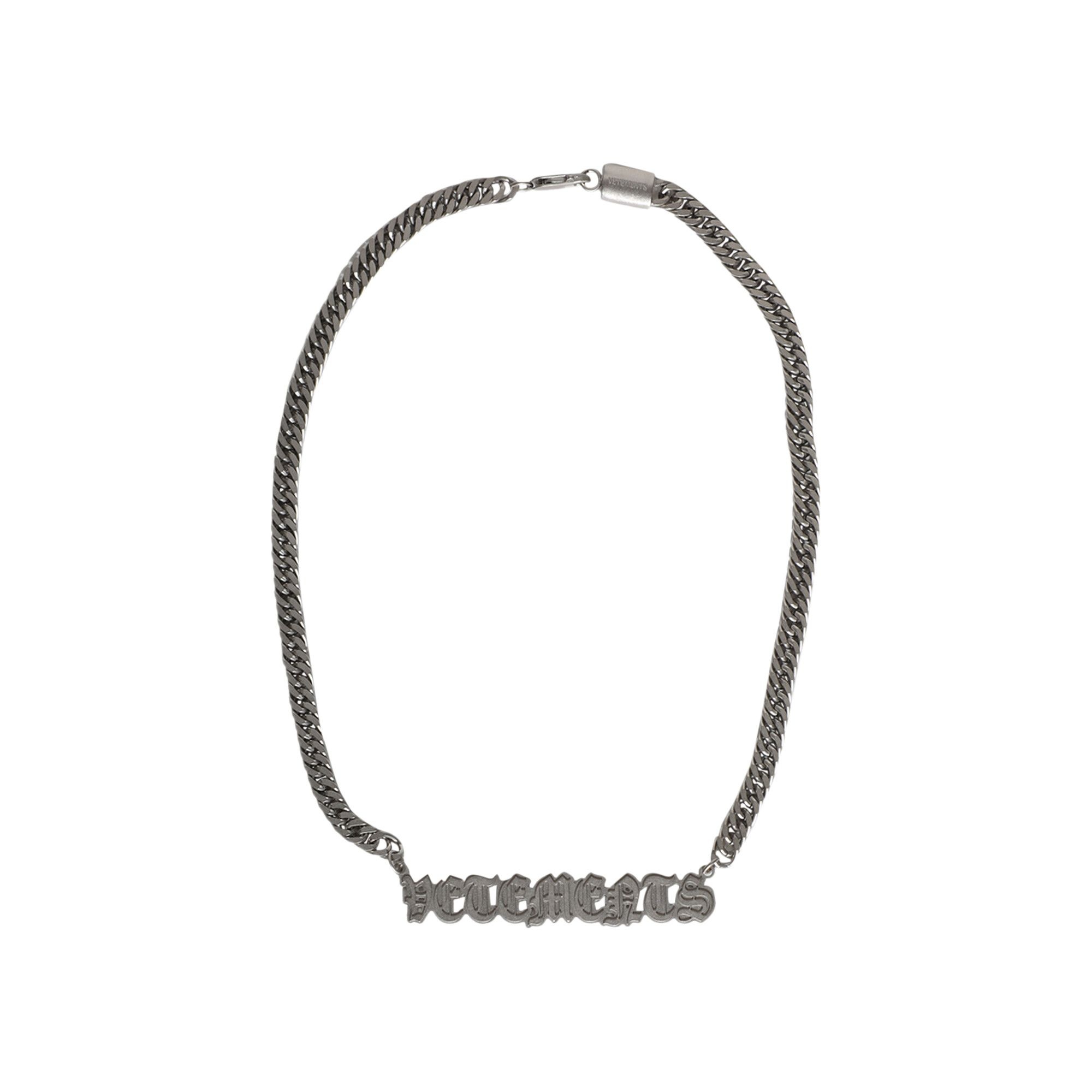 Vetements Gothic Logo Necklace 'Silver' - 1