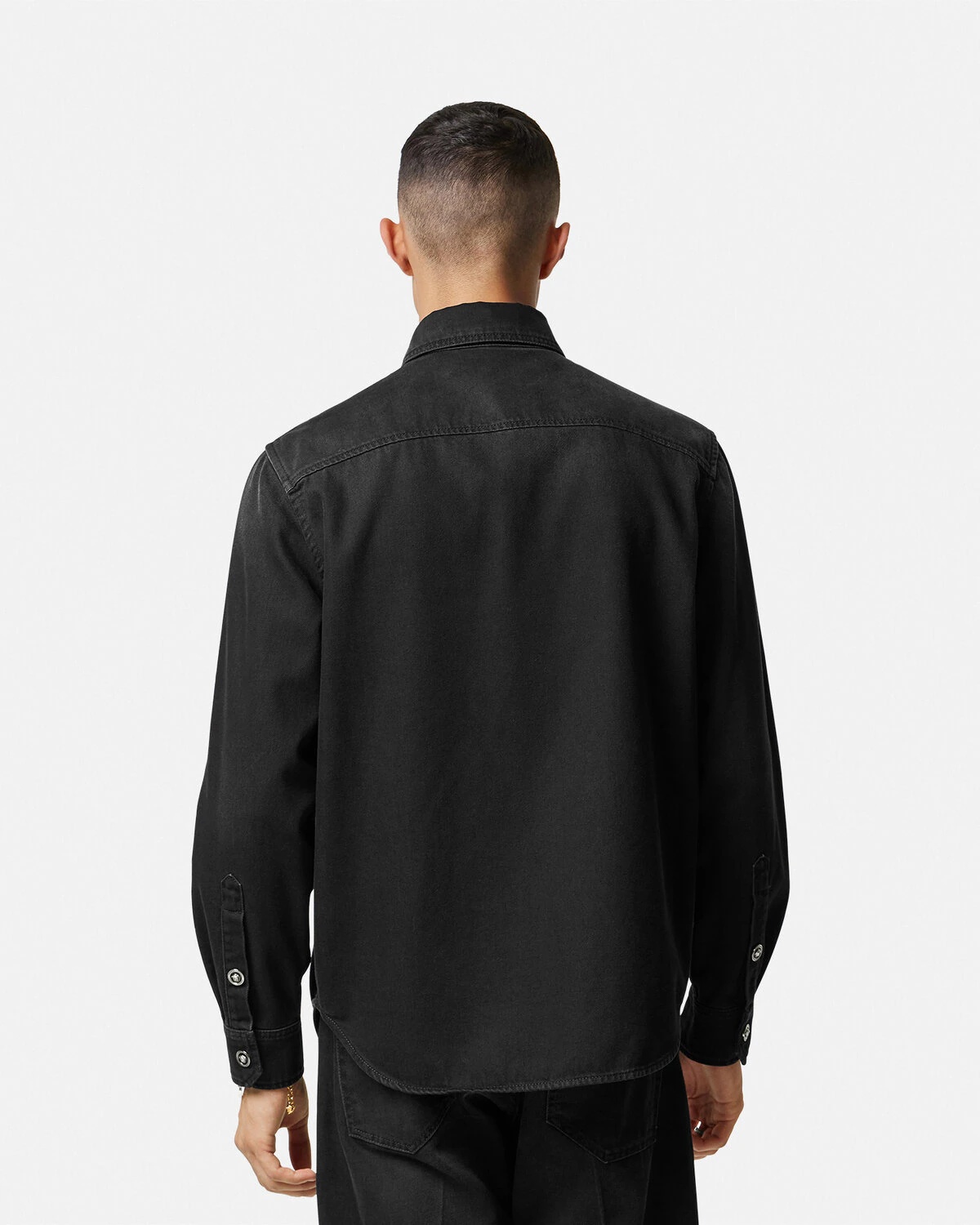 Embroidered Barocco Denim Overshirt - 5