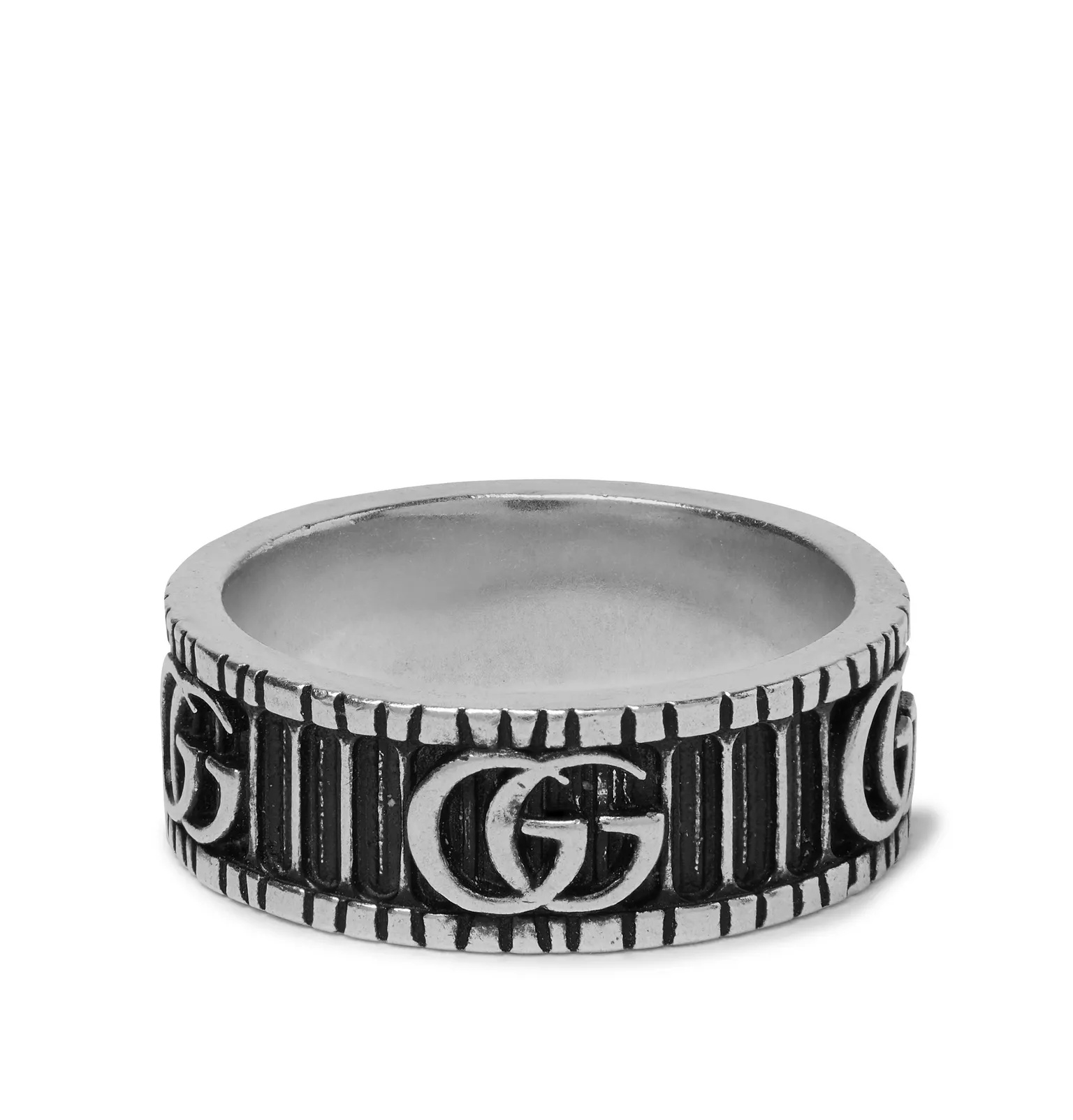 Logo-Embossed Sterling Silver Ring - 3