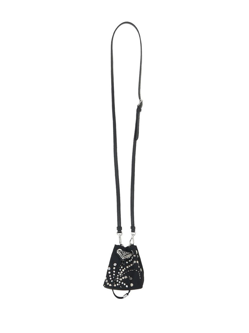 logo-appliqué studded bucket bag 4