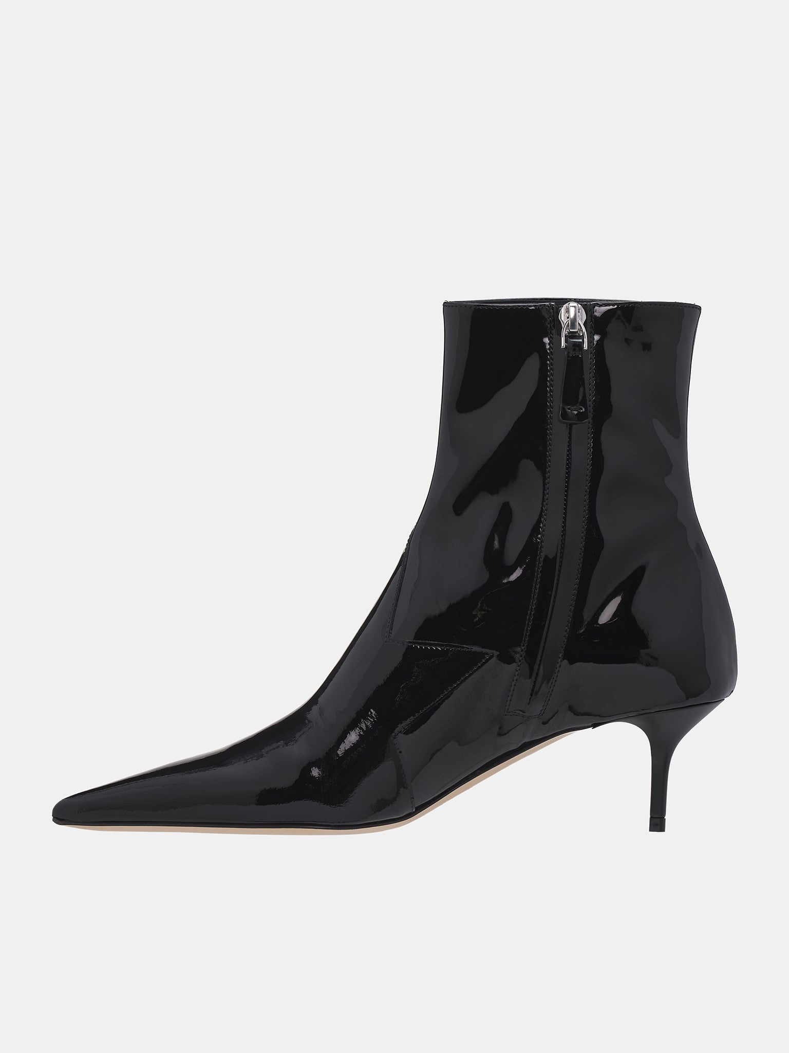 Patent Star Cut-Out Low Boots - 3