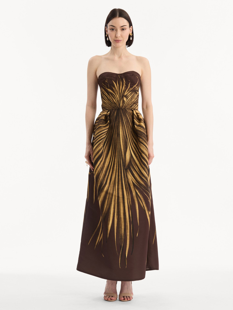 Oscar de la Renta PALM LEAVES FAILLE GOWN outlook