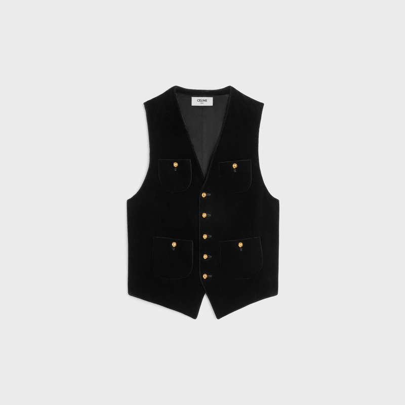 waistcoat in cotton velvet 1