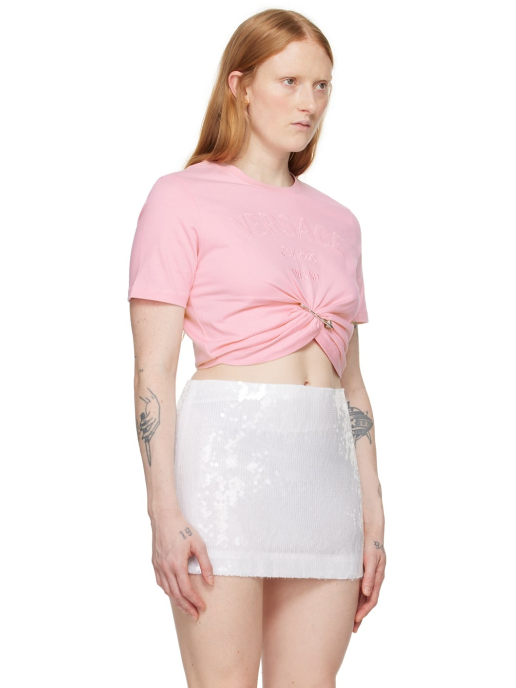 Pink Embroidered T-Shirt - 2