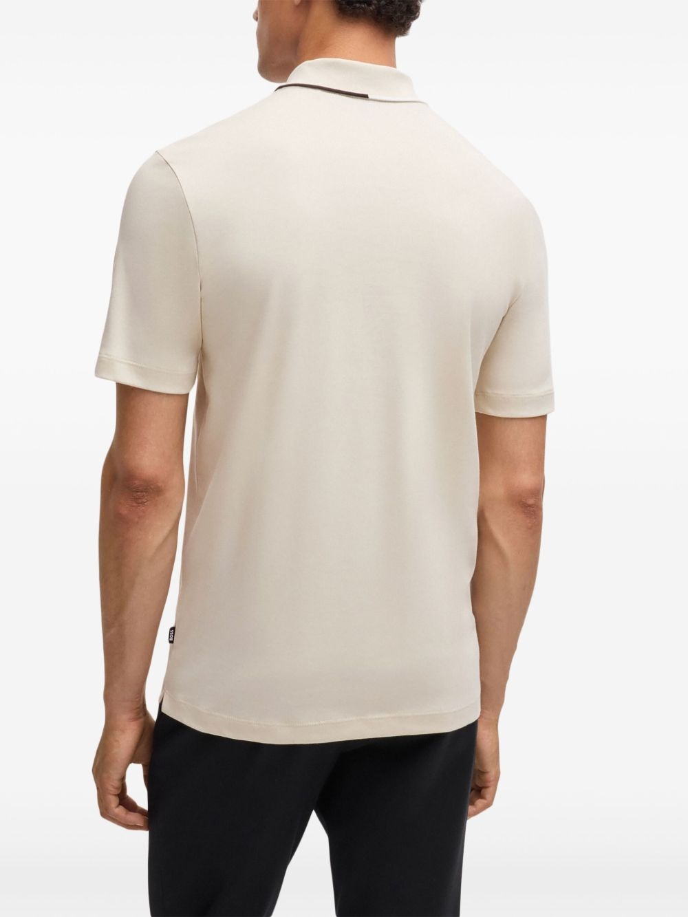 half-zip interlock-weave polo shirt - 4