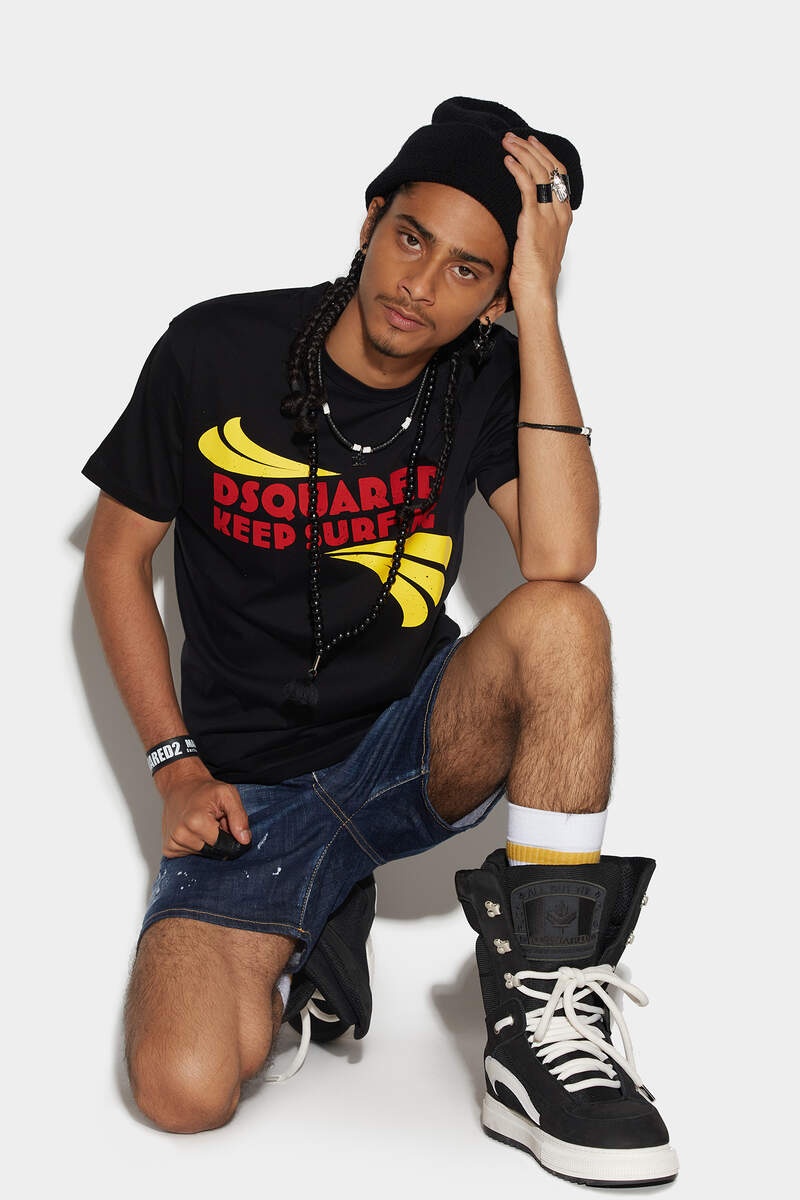 DSQUARED2 D2 KEEP SURFING COOL T-SHIRT - S74GD1088S23009900