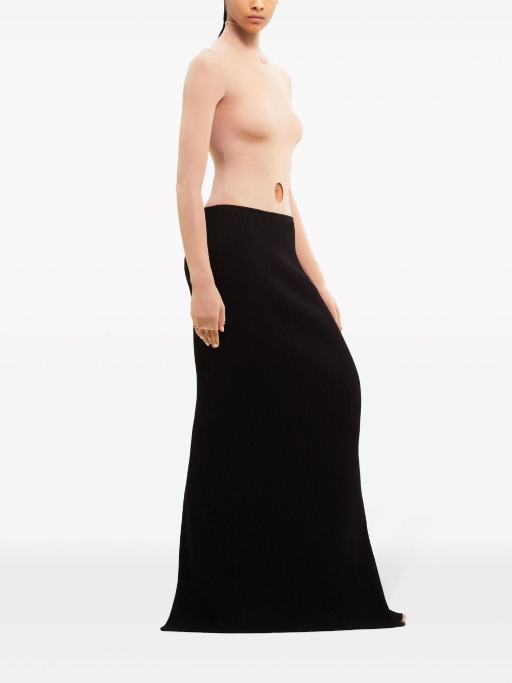 tube ribbed-knit maxi skirt - 3