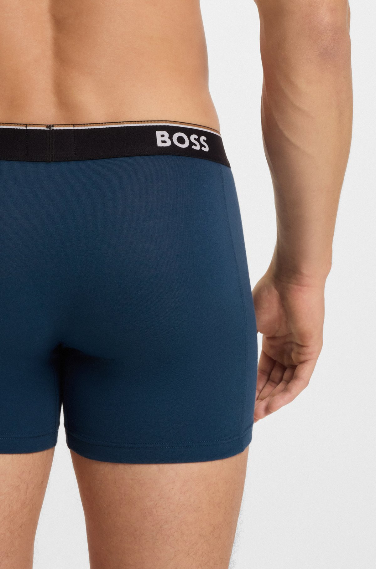 THREE-PACK OF STRETCH-COTTON BOXER BRIEFS WITH LOGOS - 5