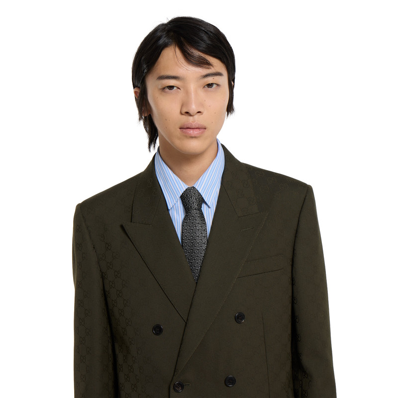 Horsebit silk jacquard tie 3
