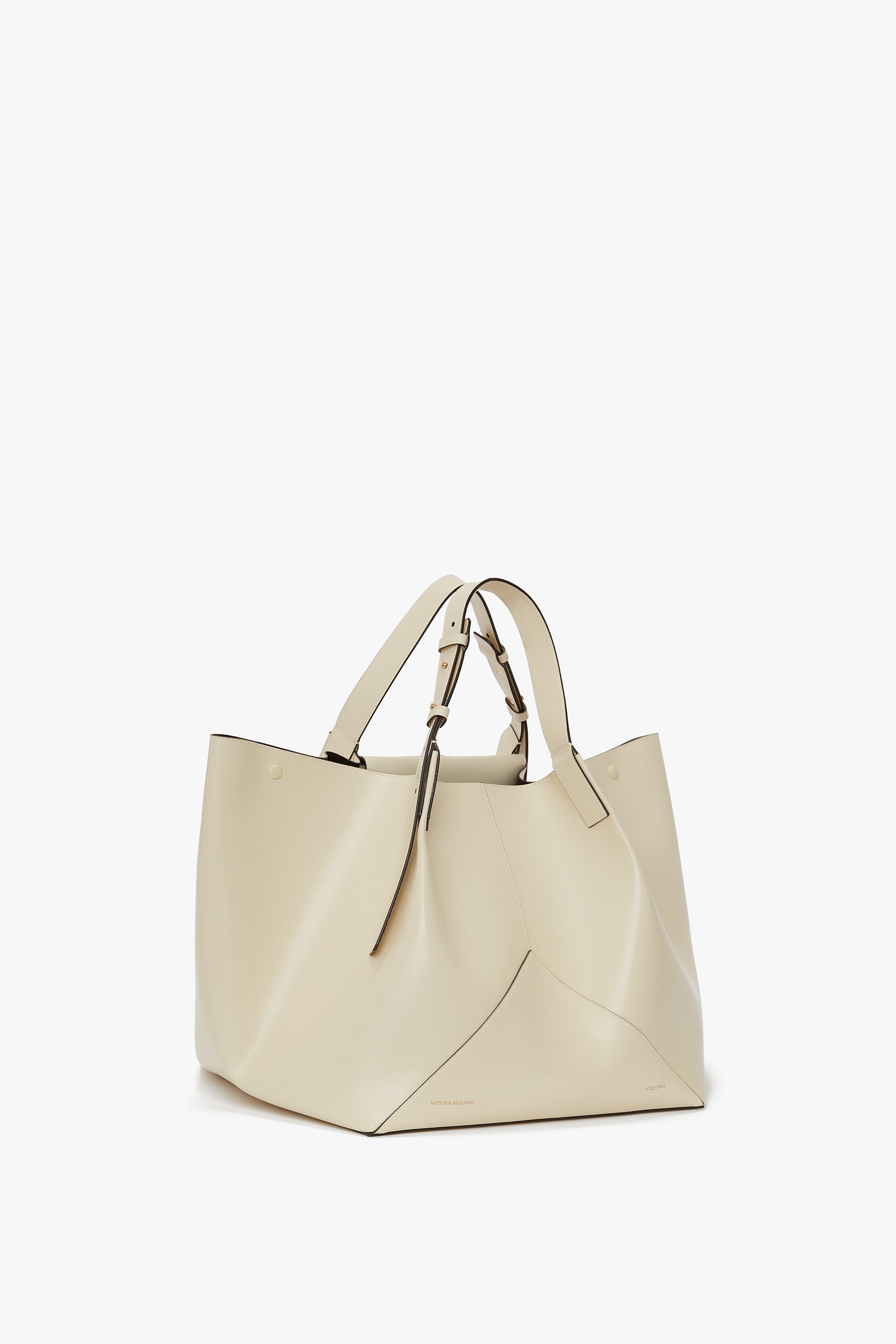 W11 Medium Tote Bag in Ivory Leather - 2