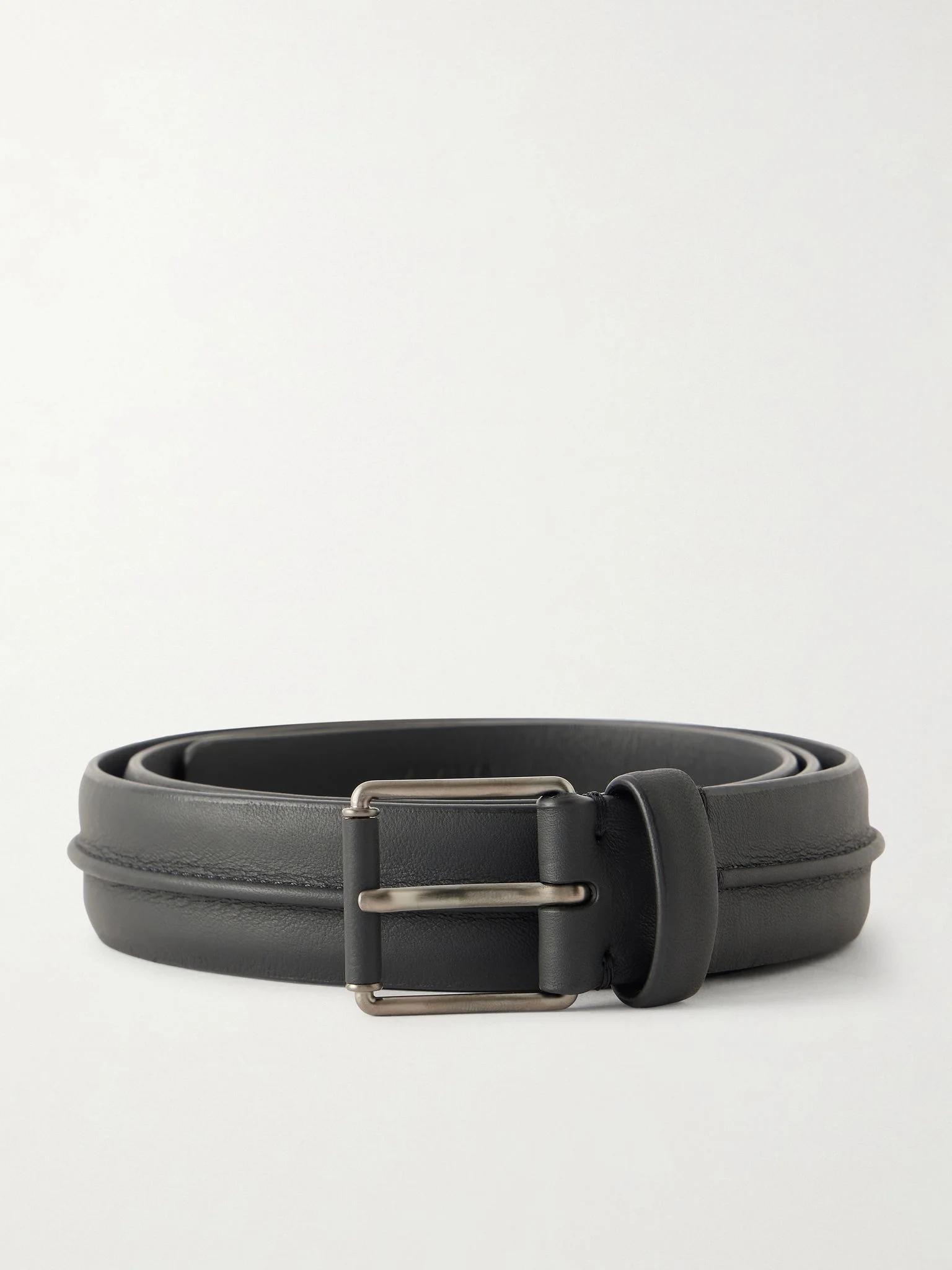 3cm Leather Belt Black - 1
