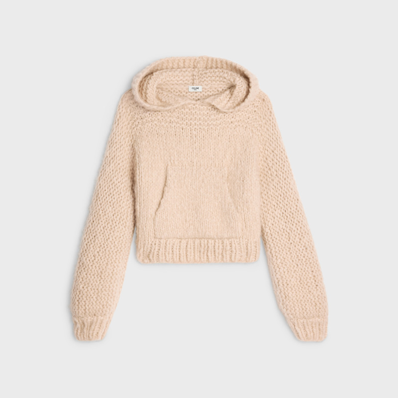 Hooded sweater in cashmere wool 1