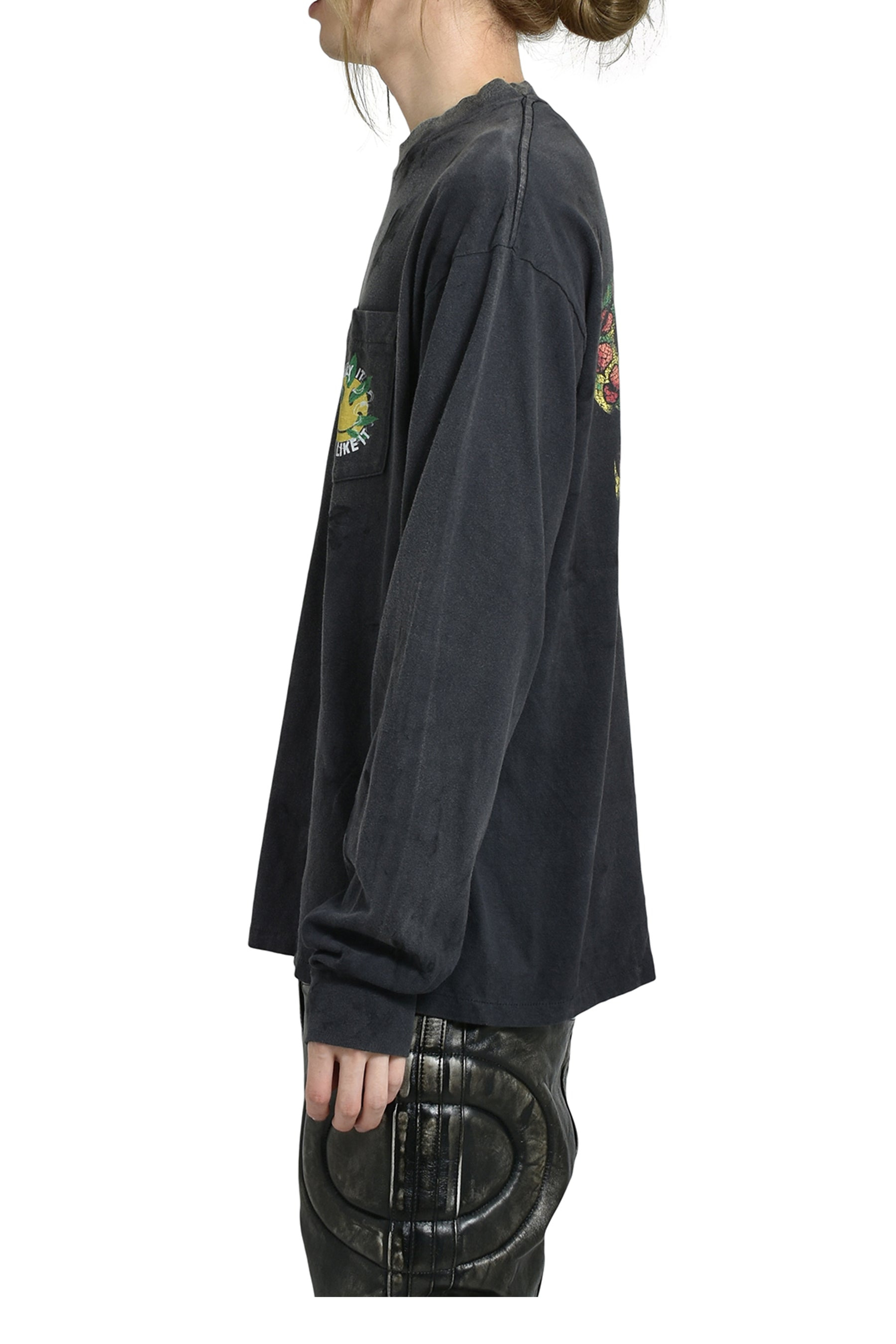 L/S T-SHIRT SNAKE BLK - 3