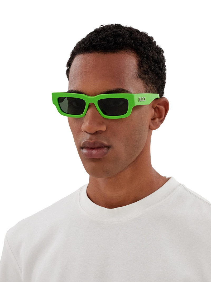 Men's Miami 52MM Rectangular Sunglasses - Green Grey 1