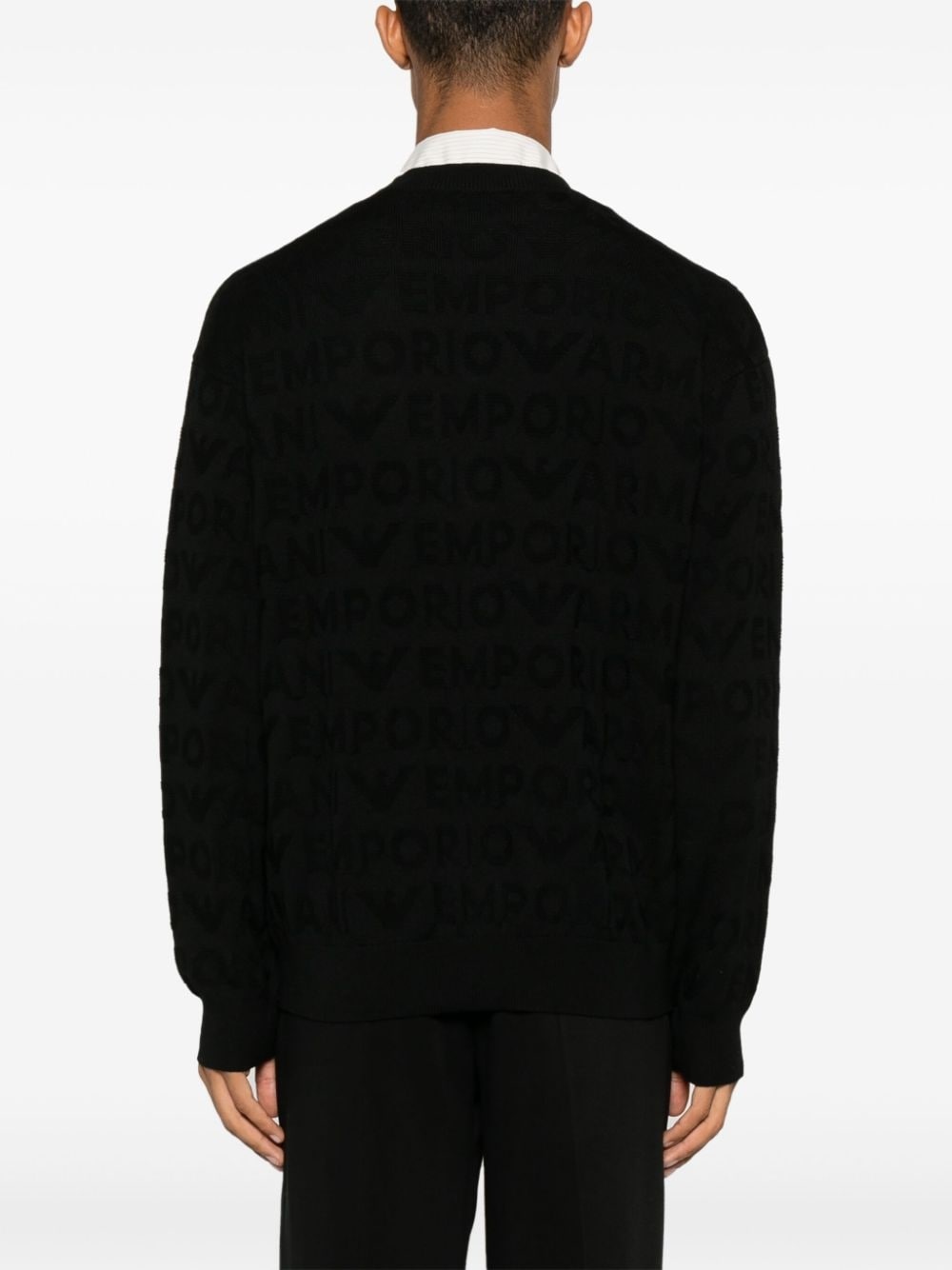 logo-jacquard sweater - 4