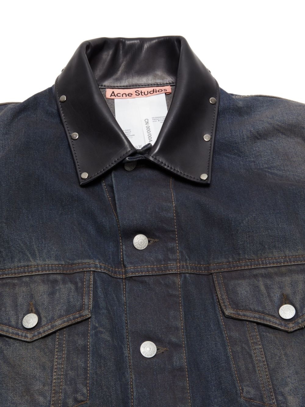 button-up denim jacket - 7